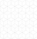 Vector seamless cubic pattern. Modern thin hexagon grid texture Royalty Free Stock Photo