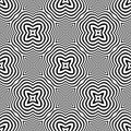 Vector seamless curve pattern black and white. abstract background wallpaper. vector illustration.