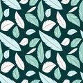 Vector seamless cute feather boho pattern