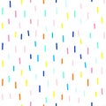 Vector seamless cute and funky pattern of dashes Royalty Free Stock Photo