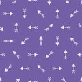 Vector seamless cute pattern of arrows. Colored stylish background Royalty Free Stock Photo