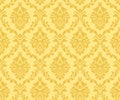 Vector seamless damask gold patterns. Rich ornament, old Damascus style gold pattern