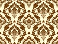 Vector seamless damask pattern as a background. Old fashioned luxurious classic baroque stamp to create wallpaper, textiles