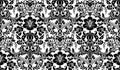 Vector seamless damask pattern. Black and white image. Rich ornament, old Damascus style pattern for wallpapers, textile, Scrapboo