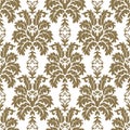 Vector seamless damask pattern. Rich ornament, old damascus style pattern for wallpapers, textile, scrapbooking etc. Royalty Free Stock Photo