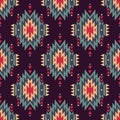 Vector seamless decorative ethnic pattern. American indian motifs Royalty Free Stock Photo