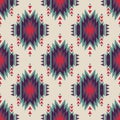 Vector seamless decorative ethnic pattern. American indian motifs Royalty Free Stock Photo