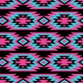 Vector seamless decorative ethnic pattern. American indian motifs Royalty Free Stock Photo