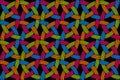 Vector Seamless decorative pattern of colored intersected fiber.