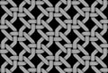 Vector seamless decorative pattern of woven octagonal shaped metallic wires Royalty Free Stock Photo