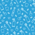 Vector seamless modern dental pattern