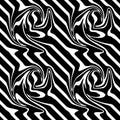 Vector seamless diagonal wavy lines pattern black and white. abstract background wallpaper. vector illustration. Royalty Free Stock Photo