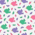 Vector seamless doodle birds pattern