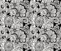 Vector Seamless Doodle Floral Pattern