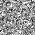 Vector seamless easter pattern featuring decorated eggs Royalty Free Stock Photo