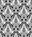 Vector. Seamless elegant damask pattern.