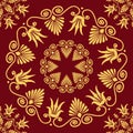 Vector seamless elegant lace gold ornament