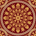 Vector seamless elegant lace gold ornament