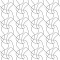 Vector seamless endless curve lines art pattern