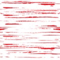 Vector seamless endless textured background from red ink streaks on a white