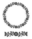 Vector Seamless fancy design border floral