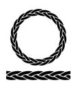 Vector Seamless fancy rope border