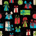 Vector seamless festive pattern.