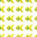 Vector seamless fish pattern. Ocean or aquarium background