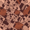 Vector seamless flat abstract geometric pattern