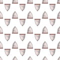 Vector seamless flat pattern of feminine hygiene items for menstruation