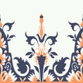 Vector seamless floral border. Element for design