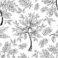 Vector seamless floral grunge pattern Royalty Free Stock Photo