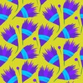 Vector seamless floral pattern with blue bells