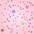 Vector seamless floral pattern in bright multiple colors. Royalty Free Stock Photo
