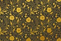 Vector Seamless floral pattern design hand drawn: Golden poppies