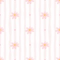 Vector seamless floral pattern with flower elements. Cute and modern design suitable for fabric, wallpapers, clothing, nursery Royalty Free Stock Photo