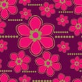 Vector Seamless floral pattern with lilly flower