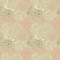 Vector seamless flower pattern background Royalty Free Stock Photo