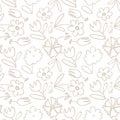 Vector seamless flower pattern background Royalty Free Stock Photo