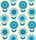 Vector seamless flower pattern for surface design