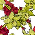 Vector seamless flower pattern