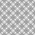 Vector Seamless flowers repeated design geometrical lines arrow shapes circles in white background vector illustratio Royalty Free Stock Photo
