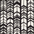 Vector seamless freehand pattern. Doodle monochrome print hand drawn chevron texture. Trendy graphic design.