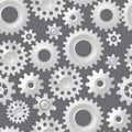 Vector seamless gears 3d mechanical background