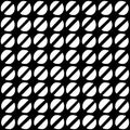 Vector seamless geometric black and white pattern of hand-drawn half circles, circles divided in half. For decor, textile, fabric Royalty Free Stock Photo