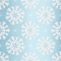 Vector seamless Christmas pattern with white snowflakes Royalty Free Stock Photo