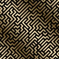 Vector seamless geometric luxury pattern - creatives digital background. Gold gradient striped design