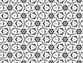 Vector seamless geometric pattern. black and grey wavy lines, shapes, white background Royalty Free Stock Photo