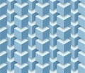 Vector seamless geometric pattern of 3d cubes. Royalty Free Stock Photo