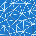 Vector seamless geometric pattern - endless triangle texture. Blue abstract repeatable polygonal background